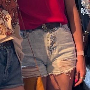 Jean shorts with bling!